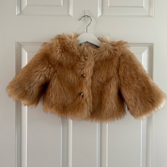 Janie and Jack Toddler The Festive Faux Fur Jacket - Picture 1 of 7